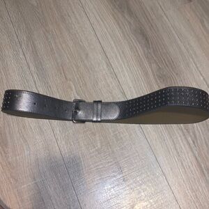 Metallic Silver studded XL Belt